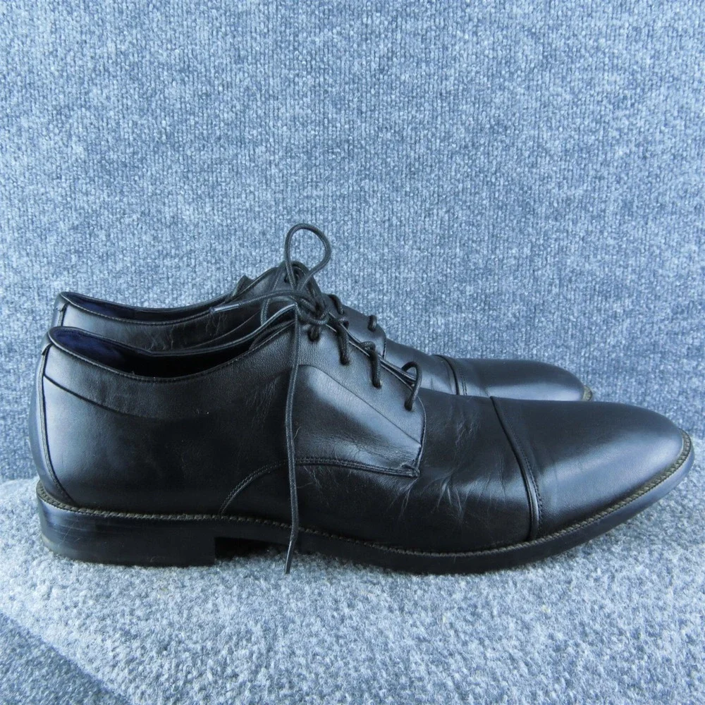 Cole Haan Grand OS Men Derby Oxfords Shoes Size 13 Medium Black Leather Lace‎ Up